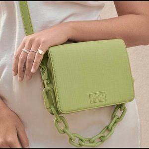 Dagne Dover epic cross body in lime NWT